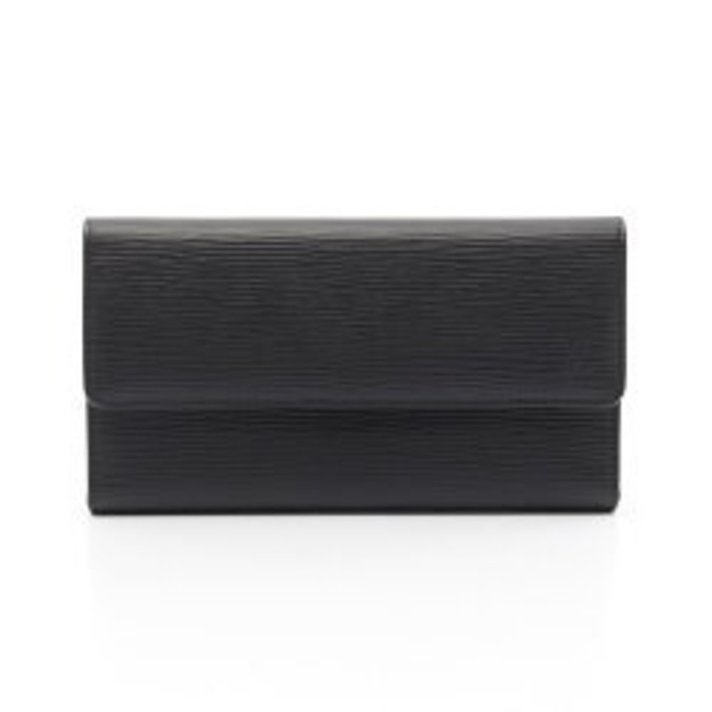 Louis Vuitton Porte Tresor Tri Long Wallet Epi Leather Black - Picture 1 of 8